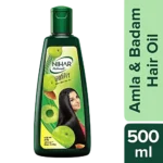 Nihar Naturals Amla & Badam Hair Oil – 3x Stronger Hair, Goodness of Almonds, 500 ml
