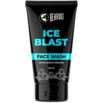Beardo Ice Blast Face Wash – Energizing & Cooling, Soothes Sunburn & Skin Irritation, For Men, 100 ml