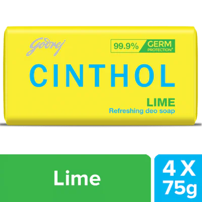 Cinthol Lime Refreshing Deo Soap, 75 g (Pack of 4)