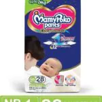 MamyPoko Pants Extra Absorb Diaper for New Born-1, Pack of 28